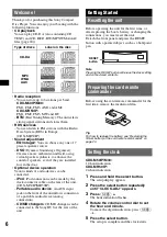 Предварительный просмотр 6 страницы Sony CDX-MR50IP Operating Instructions Manual