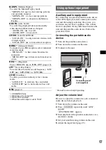 Предварительный просмотр 17 страницы Sony CDX-MR50IP Operating Instructions Manual