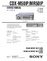 Sony CDX-MR50IP Service Manual предпросмотр