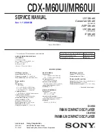 Sony CDX-MR60UI Service Manual preview