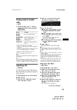 Preview for 15 page of Sony CDX-NC9950 Operating Instructions Manual