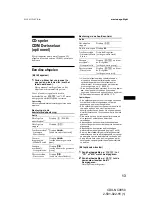 Preview for 187 page of Sony CDX-NC9950 Operating Instructions Manual