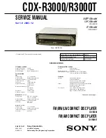 Sony CDX-R3000 - Fm/am Compact Disc Player Service Manual preview