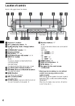 Preview for 4 page of Sony CDX-R3300EE Operating Instructions Manual