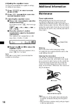 Preview for 18 page of Sony CDX-R3300EE Operating Instructions Manual