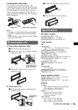 Предварительный просмотр 13 страницы Sony CDX-R3350EE Operating Instructions Manual