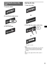 Preview for 5 page of Sony CDX-R3410 Operating Instructions Manual