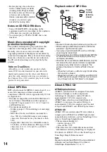 Preview for 14 page of Sony CDX-R505X - Synchro-flip Detachable Face Operating Instructions Manual