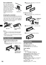 Предварительный просмотр 14 страницы Sony CDX-R550 Operating Instructions Manual