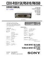 Sony CDX-R5515X - Fm/am Compact Disc Player Service Manual preview