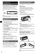 Предварительный просмотр 4 страницы Sony CDX-R5610 Operating Instructions Manual