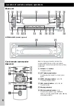 Предварительный просмотр 6 страницы Sony CDX-R5610 Operating Instructions Manual