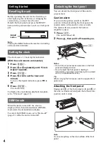 Предварительный просмотр 4 страницы Sony CDX-R5715X - Fm/am Compact Disc Player Operating Instructions Manual