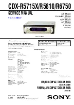 Sony CDX-R5715X - Fm/am Compact Disc Player Service Manual предпросмотр