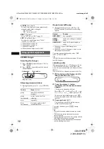 Предварительный просмотр 12 страницы Sony CDX-R6550 Operating Instructions Manual