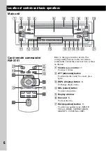 Предварительный просмотр 6 страницы Sony CDX-RA550 Operating Instructions Manual