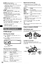 Предварительный просмотр 12 страницы Sony CDX-RA550 Operating Instructions Manual