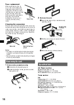 Предварительный просмотр 16 страницы Sony CDX-RA550 Operating Instructions Manual