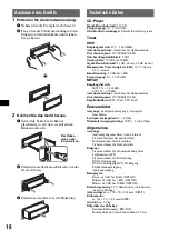 Предварительный просмотр 36 страницы Sony CDX-RA550 Operating Instructions Manual