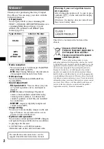 Предварительный просмотр 2 страницы Sony CDX-RA650 Operating Instructions Manual