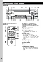 Предварительный просмотр 6 страницы Sony CDX-RA700 - Motorized Synchro-flip Detachable Face Operating Instructions Manual