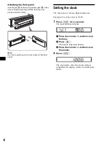 Предварительный просмотр 8 страницы Sony CDX-RW300 - Fm/am Compact Disc Player Operating Instructions Manual