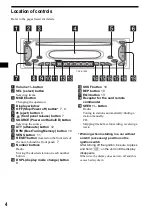 Предварительный просмотр 4 страницы Sony CDX-S1000 Operating Instructions Manual