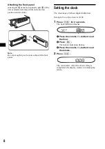 Предварительный просмотр 8 страницы Sony CDX-S1000 Operating Instructions Manual