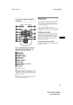 Предварительный просмотр 5 страницы Sony CDX-S2000 - Fm/am Compact Disc Player Operating Instructions Manual