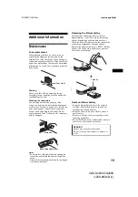 Предварительный просмотр 19 страницы Sony CDX-S2000 - Fm/am Compact Disc Player Operating Instructions Manual