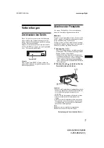 Предварительный просмотр 29 страницы Sony CDX-S2000 - Fm/am Compact Disc Player Operating Instructions Manual