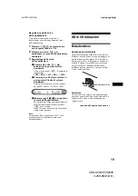 Предварительный просмотр 89 страницы Sony CDX-S2000 - Fm/am Compact Disc Player Operating Instructions Manual