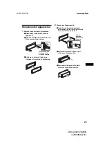 Предварительный просмотр 91 страницы Sony CDX-S2000 - Fm/am Compact Disc Player Operating Instructions Manual