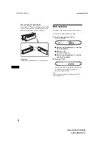 Предварительный просмотр 102 страницы Sony CDX-S2000 - Fm/am Compact Disc Player Operating Instructions Manual