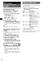 Предварительный просмотр 8 страницы Sony CDX-S2020 Operating Instructions Manual