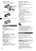 Предварительный просмотр 38 страницы Sony CDX-S2020 Operating Instructions Manual