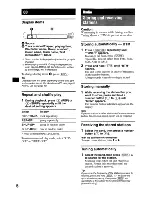 Предварительный просмотр 6 страницы Sony CDX-S2210 - Fm/am Compact Disc Player Operating Instructions Manual