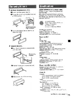 Предварительный просмотр 11 страницы Sony CDX-S2210 - Fm/am Compact Disc Player Operating Instructions Manual