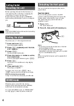 Предварительный просмотр 4 страницы Sony CDX-S2210C Operating Instructions Manual