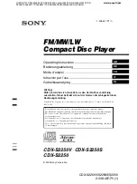 Sony CDX-S2250 Operating Instructions Manual предпросмотр