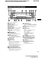 Предварительный просмотр 5 страницы Sony CDX-S2250 Operating Instructions Manual