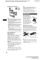 Предварительный просмотр 12 страницы Sony CDX-S2250 Operating Instructions Manual