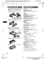 Предварительный просмотр 32 страницы Sony CDX-S2250 Operating Instructions Manual