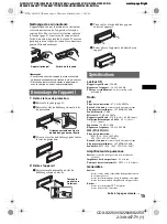 Предварительный просмотр 49 страницы Sony CDX-S2250 Operating Instructions Manual