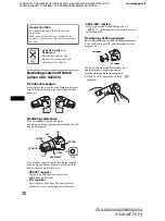 Предварительный просмотр 82 страницы Sony CDX-S2250 Operating Instructions Manual