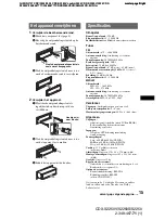 Предварительный просмотр 85 страницы Sony CDX-S2250 Operating Instructions Manual