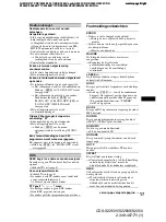 Предварительный просмотр 87 страницы Sony CDX-S2250 Operating Instructions Manual