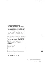 Предварительный просмотр 92 страницы Sony CDX-S2250 Operating Instructions Manual