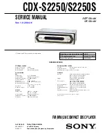 Предварительный просмотр 1 страницы Sony CDX-S2250 Service Manual