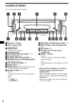 Предварительный просмотр 4 страницы Sony CDX-SW200 - Fm/am Compact Disc Player Operating Instructions Manual